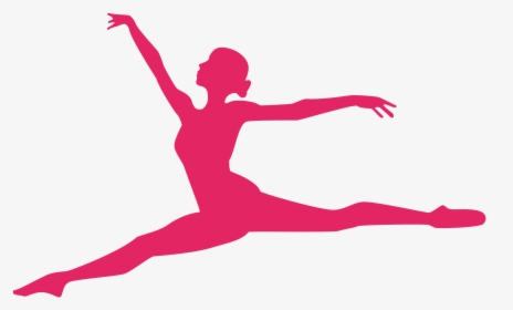 Ballet Dancer Gymnastics - Silhouette Clipart Silhouette Leaping Gymnast, HD Png Download, Free Download