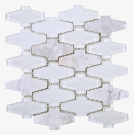 Crossroad Pattern White Glass & Marble Mesh Mounted - Ceiling, HD Png Download, Free Download