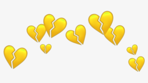 #crown #sticker #overlay #png #heart #yellow #aesthetic - Imágenes Tumblr De Color Amarillo, Transparent Png, Free Download