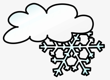 Cold Weather Clipart - Snowy Weather Clipart Black And White, HD Png Download, Free Download