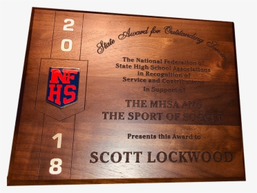 National Federation High School Plaque, HD Png Download, Free Download