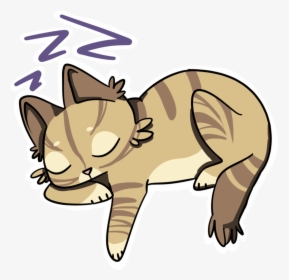 Sleeping Kitty - Cartoon, HD Png Download, Free Download