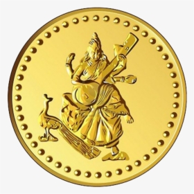 Empty Gold Coin Png Clipart - Lakshmi Gold Coin Png, Transparent Png, Free Download