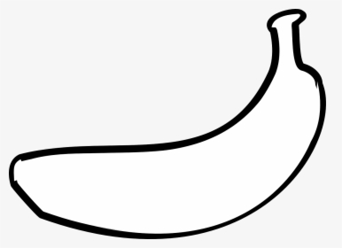 Banana Outline White, HD Png Download, Free Download