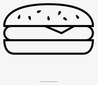 Cheeseburger Coloring Page - Cheese Burger Color Page, HD Png Download, Free Download