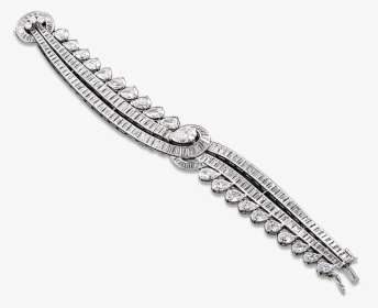 Pear And Baguette Diamond Bracelet, - Body Jewelry, HD Png Download, Free Download