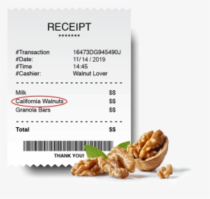 Golden Walnut Sweepstakes Receipt - California Walnuts Receipt, HD Png Download, Free Download