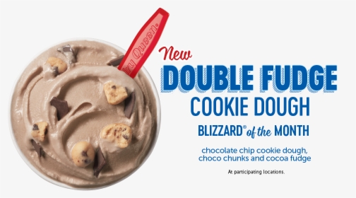 New Double Fudge Cookie Dough Blizzard® Of The Month - Soy Ice Cream, HD Png Download, Free Download