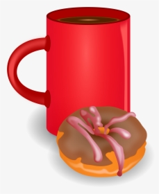 Coffee Clip Pastry - Clip Art Donuts & Coffee, HD Png Download, Free Download