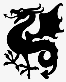 Dragon Silhouette Medieval, HD Png Download, Free Download