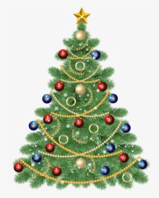 Large Transparent Christmas Tree With Star Clipart - Free Clip Art Christmas Tree, HD Png Download, Free Download