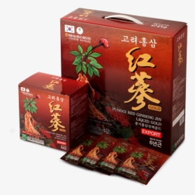 Korean Red Ginseng Jin Liquid Gold - Punggi Jin Red Ginseng Liquid Gold, HD Png Download, Free Download