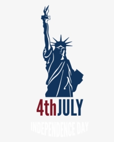 4th July Independence Day With Statue Of Liberty Png - Statue Of Liberty Horror, Transparent Png, Free Download