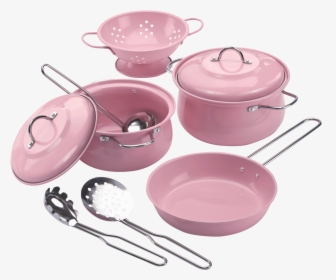 Toy Pots & Pans, Pink - Pink Kitchen Utensils Play, HD Png Download, Free Download