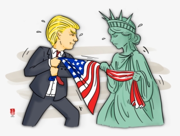 Transparent Tug Of War Png - Cartoon The Statue Of Liberty, Png Download, Free Download