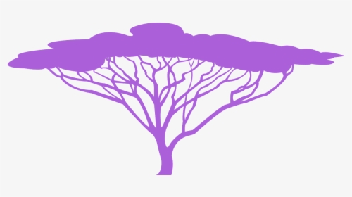 Acacia Tree Silhouette Png, Transparent Png, Free Download
