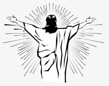Empty Tomb Clipart Light - Black And White Jesus, HD Png Download, Free Download