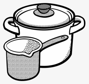 Transparent Pots And Pans Png - Pot Clipart Black And White, Png Download, Free Download