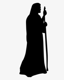 Jesus Silhouette Clip Art - Shepherd Silhouette Png, Transparent Png, Free Download