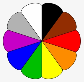 Colours, Rainbow Colors, Circle, Round, Circular - Colour Wheel With Black And White, HD Png Download, Free Download