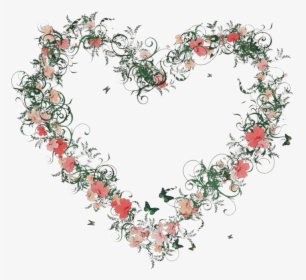 Heart, Flowers, Blossom, Bloom, Colorful, Plant, Deco - Heart Shaped Flower Wreath, HD Png Download, Free Download