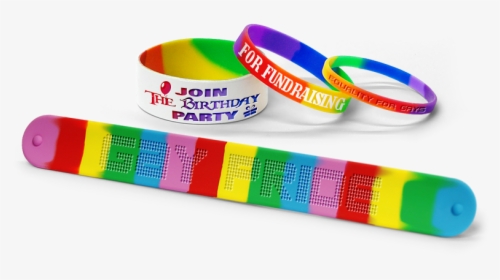 Wristbands With Rainbow Colors - Multi Colored Wristbands, HD Png Download, Free Download