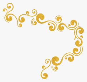 Transparent Swirl Border Clipart - Border Gold Glitter Png, Png Download, Free Download