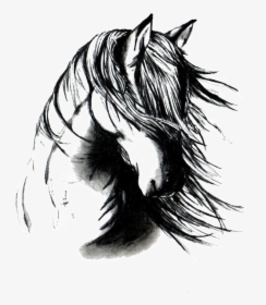 Hand Drawn Horse Head Element Pattern - Black And White Horse Tattoos, HD Png Download, Free Download