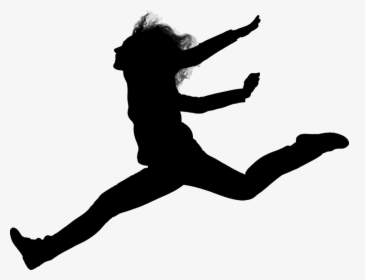 Woman, Female, Girl, Human, Jumping, People, Person - Silhouette Of Person Jumping Png, Transparent Png, Free Download