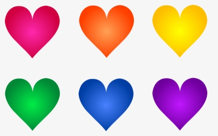 Colored Hearts Clipart, HD Png Download, Free Download