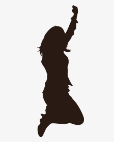 Jumping Girl Silhouette Png, Transparent Png, Free Download