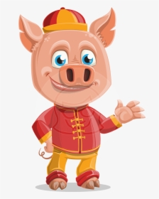 Year Of The Pig Character - Cartoon, HD Png Download, Free Download