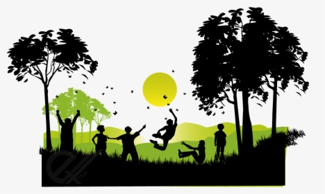 Child Play Clip Art - Children Playing Silhouette, HD Png Download, Free Download
