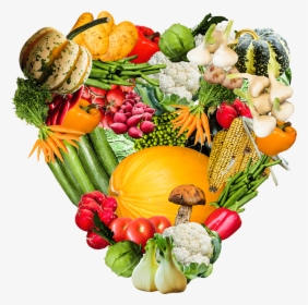 Heart Made Of Vegetables - Food Sources Of Synbiotic, HD Png Download, Free Download