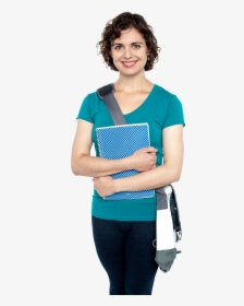 Young Girl Student - College Students With Bag, HD Png Download, Free Download