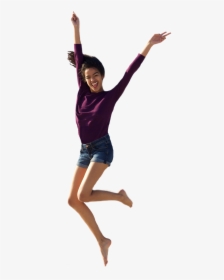 Girl Jumping At Aviate - Girl, HD Png Download, Free Download