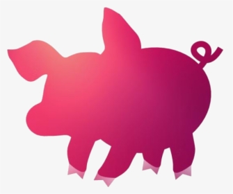 Cartoon Baby Piglet Png Transparent Images - Pig Cartoon Silhouette, Png Download, Free Download
