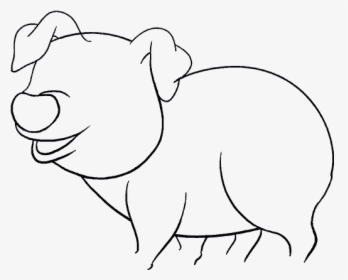 How To Draw Cartoon Pig - Dibujo De Un Cerdo Facil, HD Png Download -  kindpng