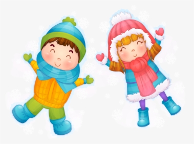 Transparent Children"s Clipart - Girl Snow Angel Clipart, HD Png Download, Free Download
