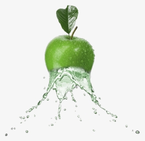 Scfruits Apple Greenapple Splash Water Fruit Food Ftest - Water Dispersion Effect, HD Png Download, Free Download