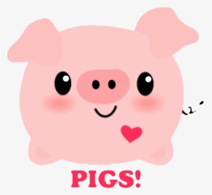 Pork Clipart Dirty Pig - Kawaii Pigs Png, Transparent Png, Free Download