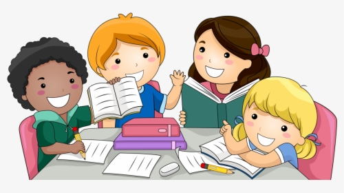 Library Png For Kids Ninos Estudiando Animados Transparent Png