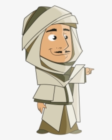 Arab Clipart Turban Boy - Arab Man Cartoon Png, Transparent Png, Free Download