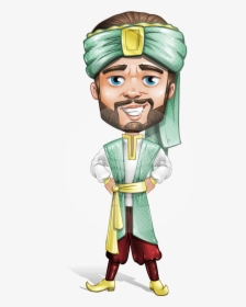 Clipart Clothes Arab - Arabian Man Cartoon Png, Transparent Png, Free Download