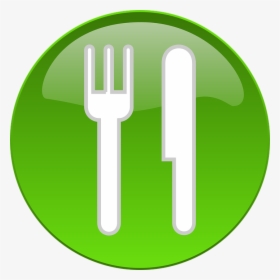 Food, Button, Restaurant, Fork, Spoon, Sign, Symbol - Food Dining Clipart, HD Png Download, Free Download
