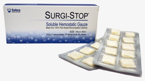 Surgi Stop Soluble Hemostatic Gauze"  Title="surgi - Oxidized Cellulose Dental Dressing, HD Png Download, Free Download