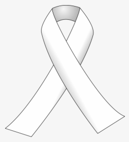 Line Art,angle,neck - Breast Cancer Ribbon White, HD Png Download, Free Download