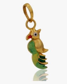 Colourful Parrot Enamel Gold Pendant - Pendant, HD Png Download, Free Download