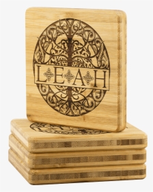 Celtic Leah Tree Bamboo Coasters"  Class= - Drink Coaster, HD Png Download, Free Download