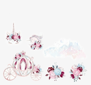 #watercolor #handpainted #fairytale #cinderella #carriage - Craft, HD Png Download, Free Download